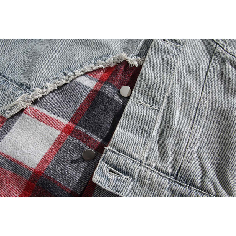 Cityboy Faux Layered Check Shirt & Denim Jacket