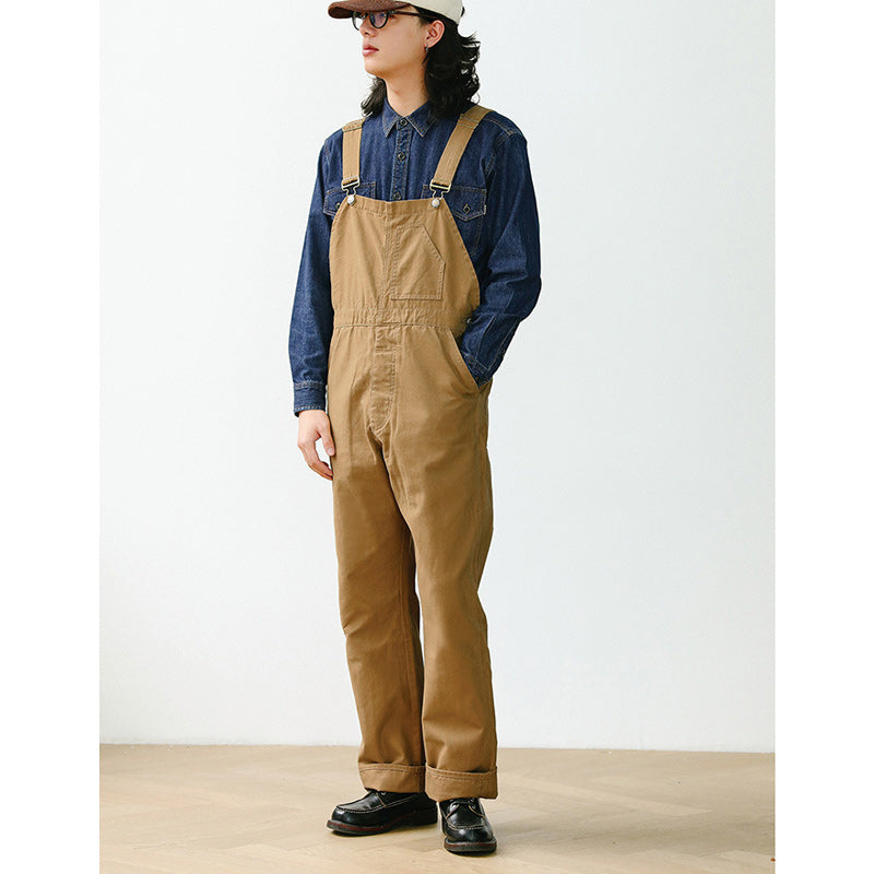 American casual retro suspender work pants