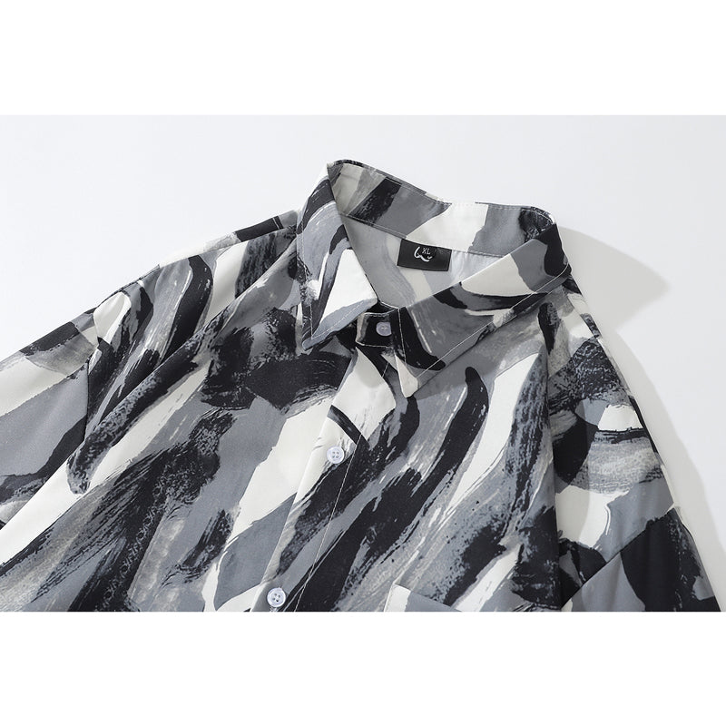 New for summer: Graffiti print short-sleeved shirt