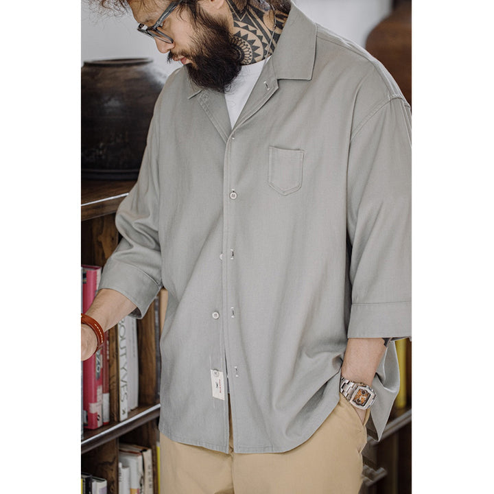 Mini Pocket Drop Shoulder Work Shirt