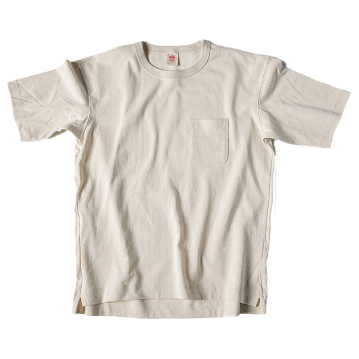 Plain roving cotton pocket tee in 4 colors