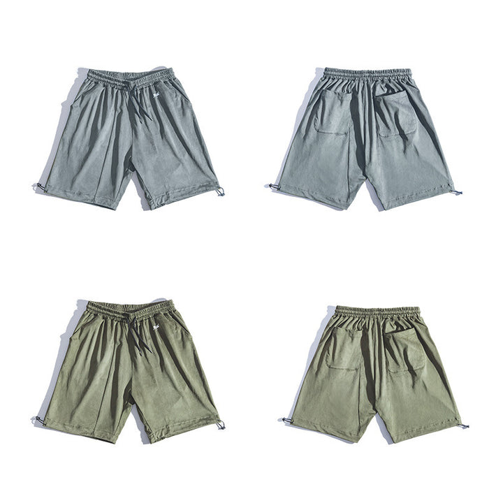 American casual suede shorts