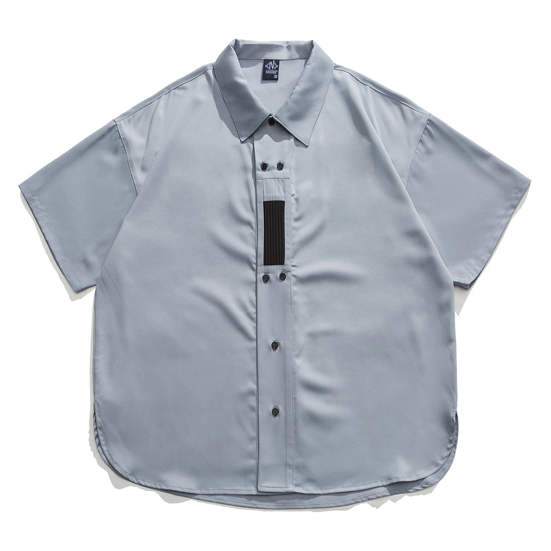 Double-button short-sleeved work shirt, available in 3 colors