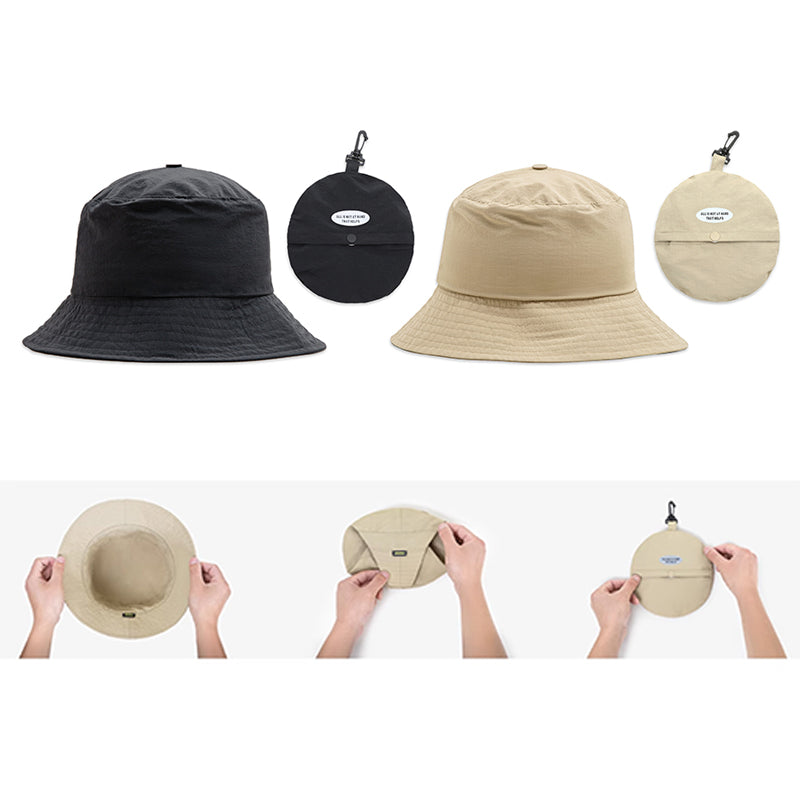 2-way foldable nylon bucket hat