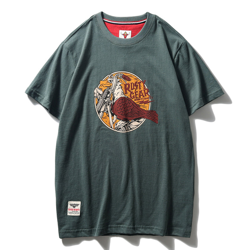 Eagle Bike Summer New American Casual Print T-shirt