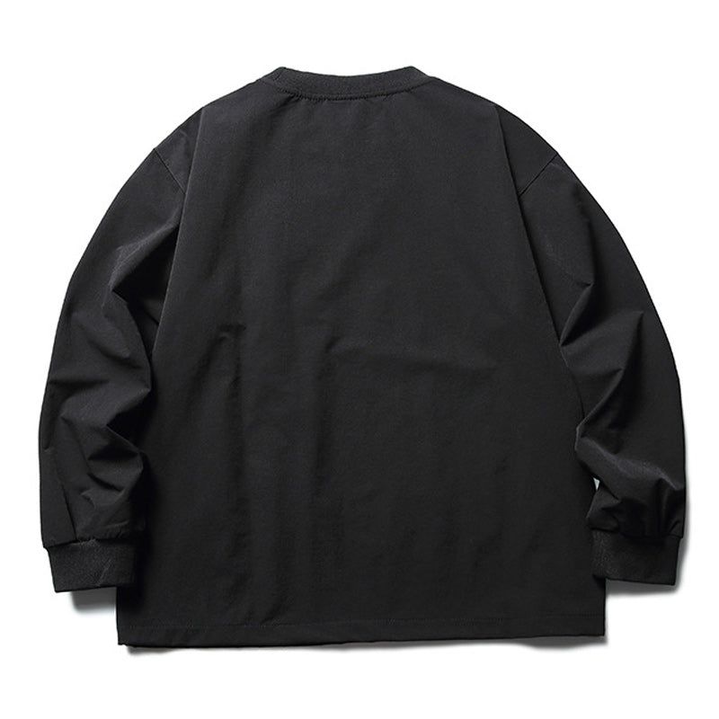 Retro color pocket loose hoodie