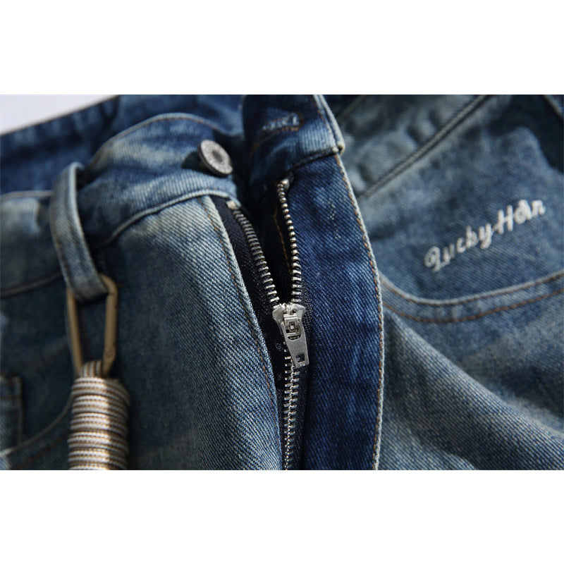 cityboy removable strap washable denim pants