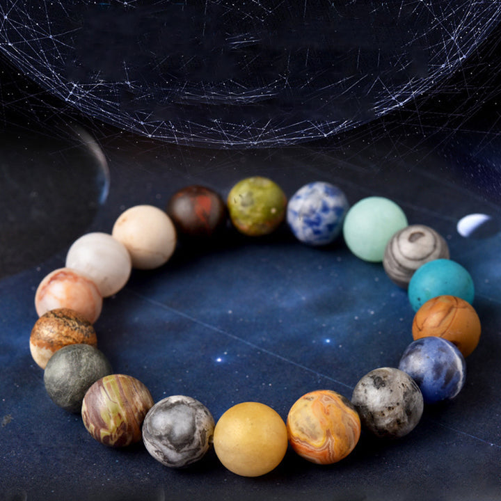 "Eight Planets" Matte Natural Stone Bracelet