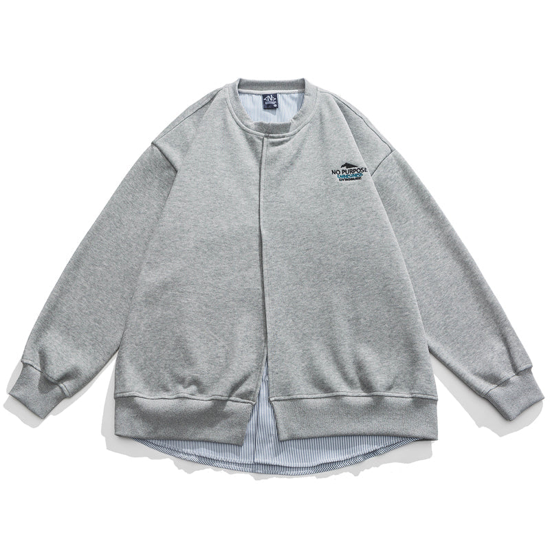 Cityboy Faux Layered Embroidered Sweatshirt