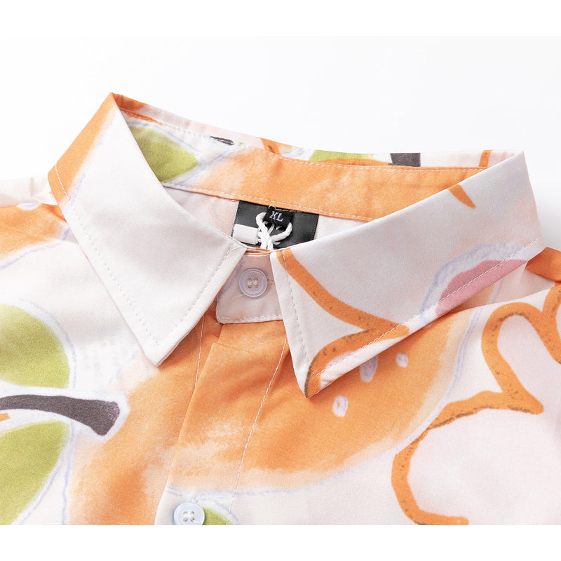 New for summer: floral print short-sleeved shirt