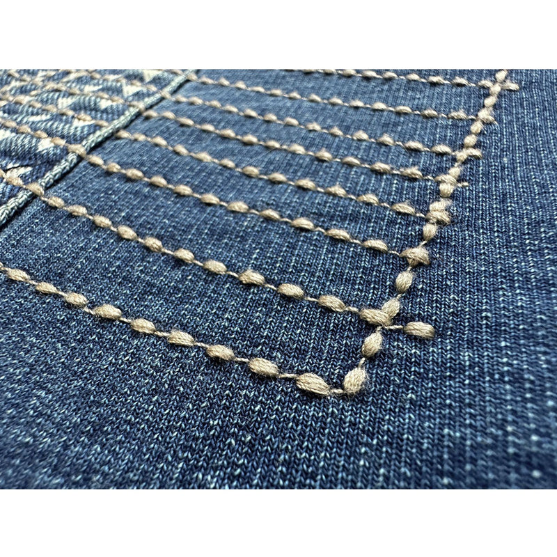360g Heavyweight Indigo Dyed Sashiko Patchwork Hanten