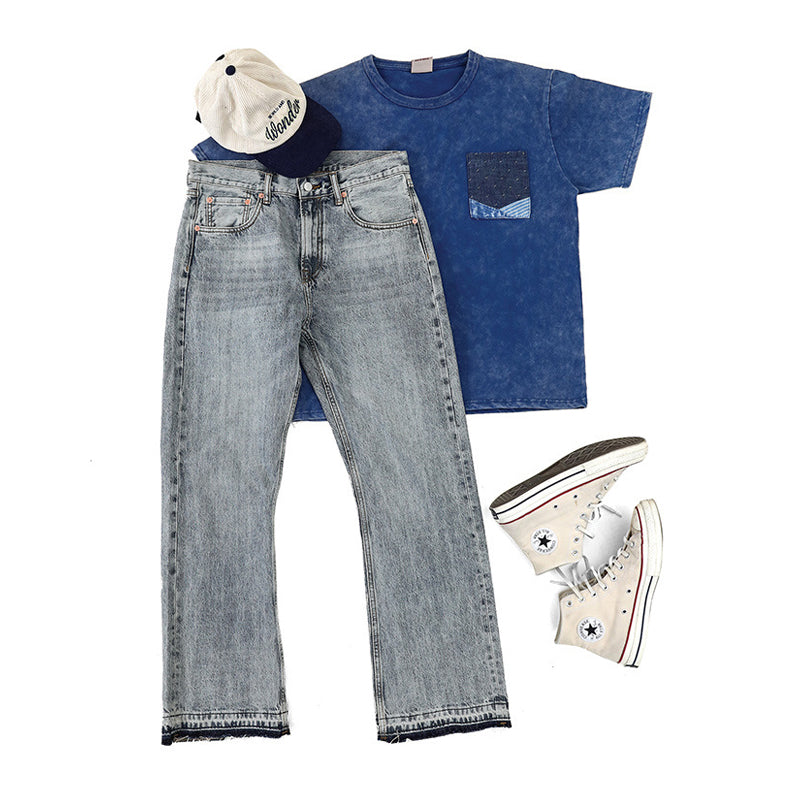 Bootcut denim pants