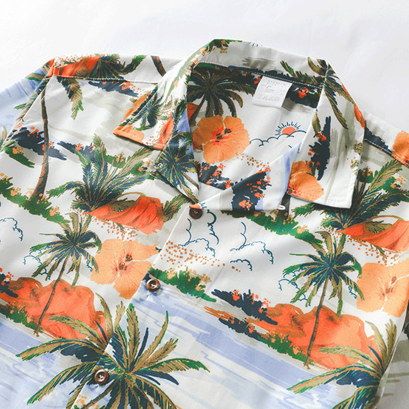 Hawaiian Print Short Sleeve Shirt
