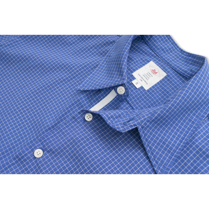 Cityboy classic blue plaid short-sleeved shirt
