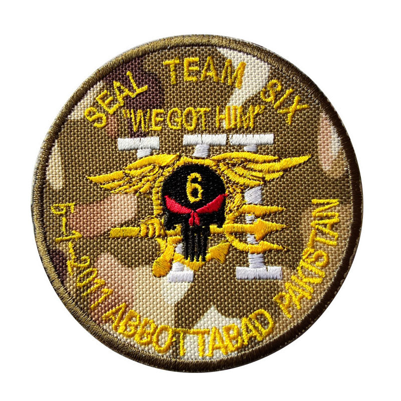 American casual retro embroidered fabric with 5 types of badges