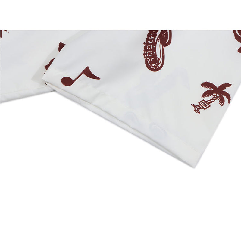 Hawaiian print short sleeve shirt