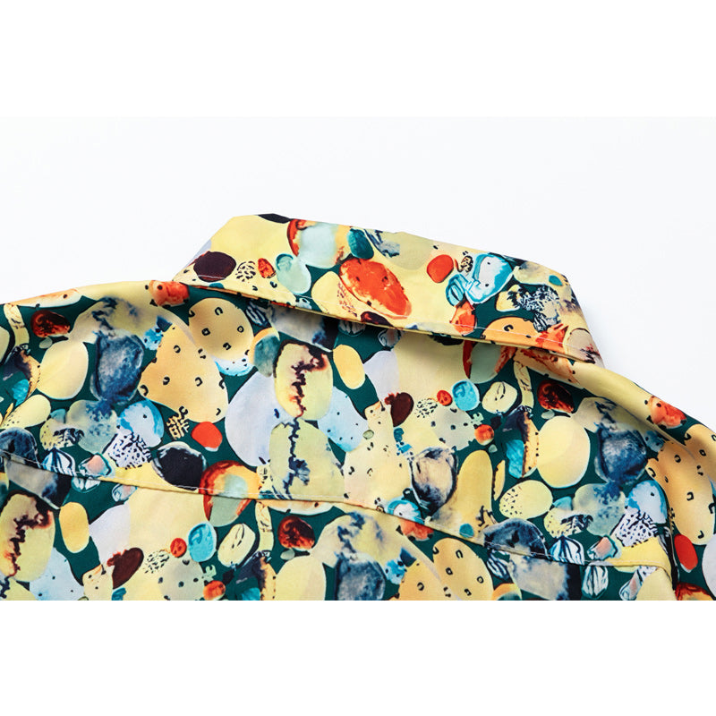 A Hawaiian print short-sleeved shirt perfect for summer