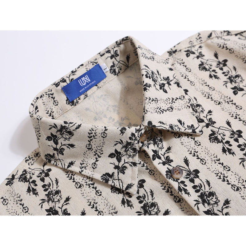 New for summer: floral print short-sleeved shirt