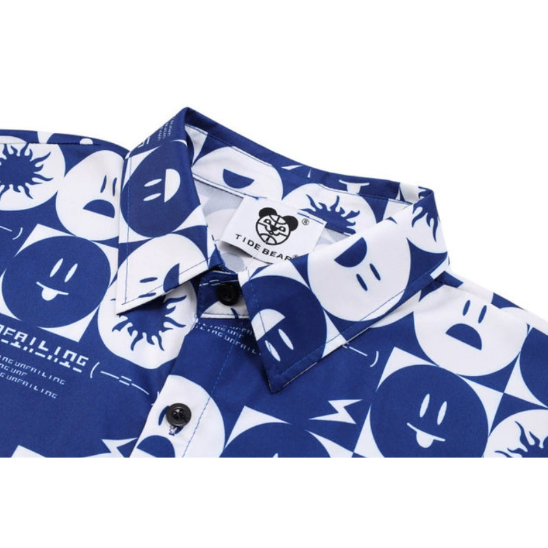 New for summer: emoji print short-sleeved shirt