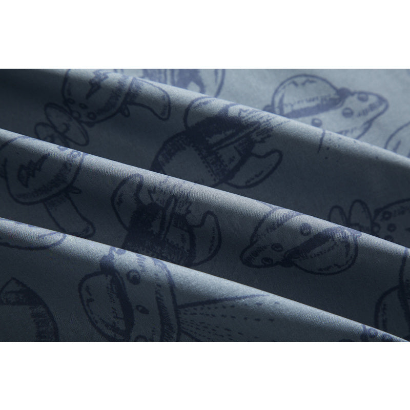 Retro all-over print aloha short-sleeved shirt