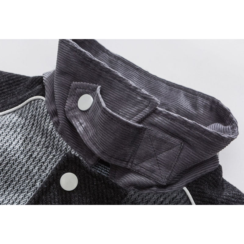 Loose-fitting alphabet embroidered jacket
