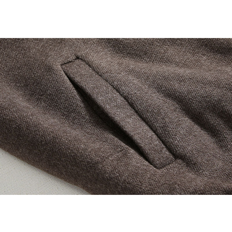 Classic casual twill jacket with turn-down collar