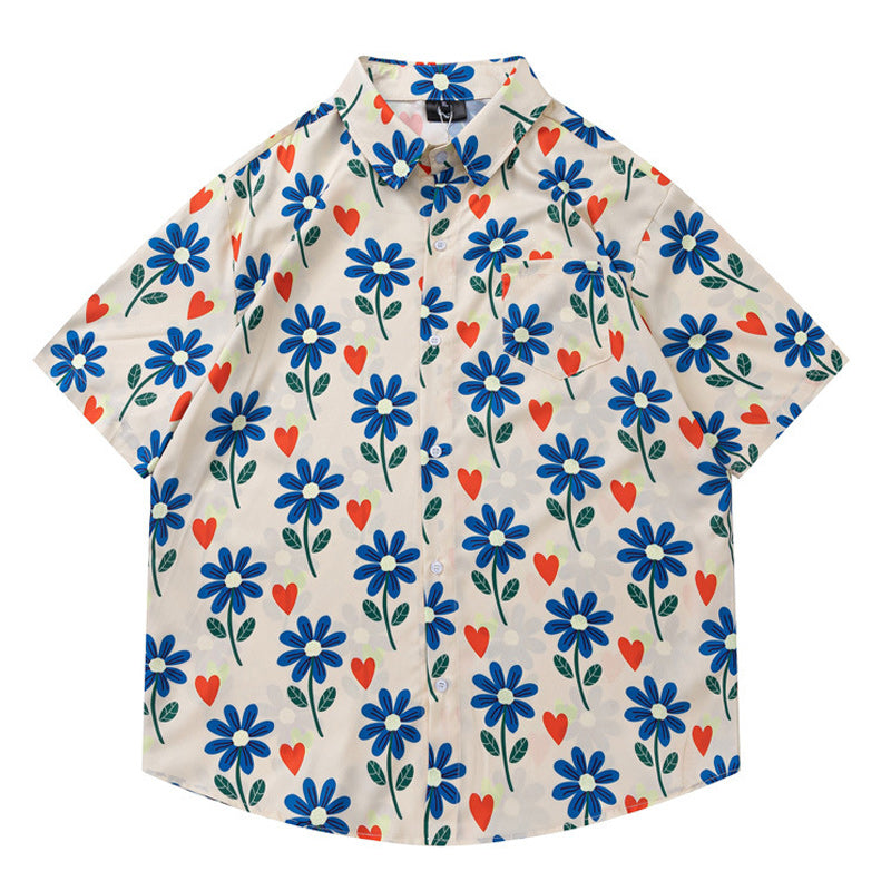 Floral Print Aloha Beach Shirt