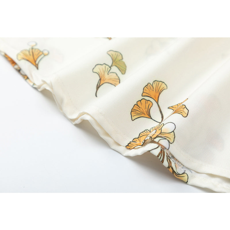 Fresh Leaf Print Short Sleeve Aloha Shirt