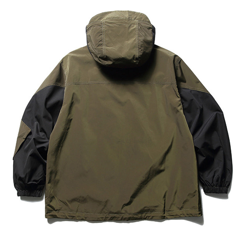 Outdoor color-coordinated functional jacket, lightweight and waterproof