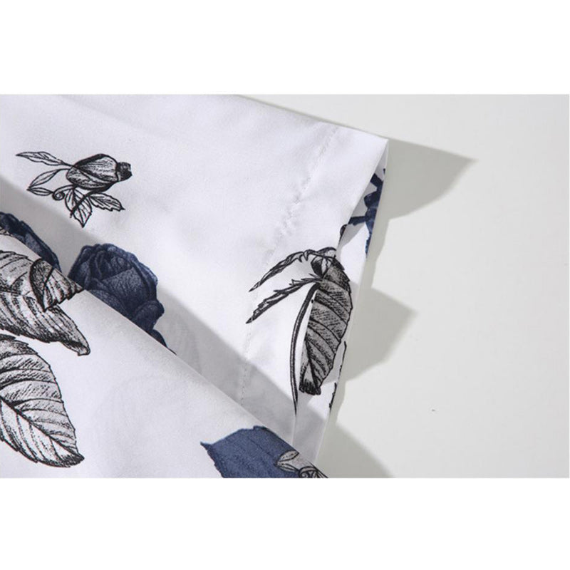 Classic floral summer short-sleeved aloha shirt