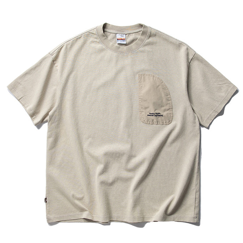 Color-coordinated casual short-sleeved T-shirt
