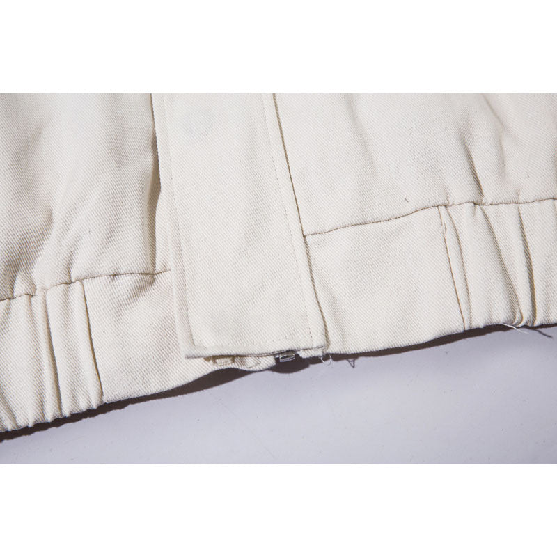 Vintage cargo jacket with multiple pockets and contrasting colors