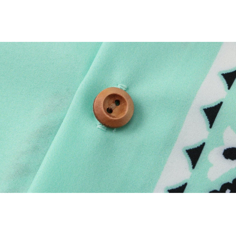 New Summer Cashew Nuts Short Sleeve Shirt + Shorts 2-Piece Set