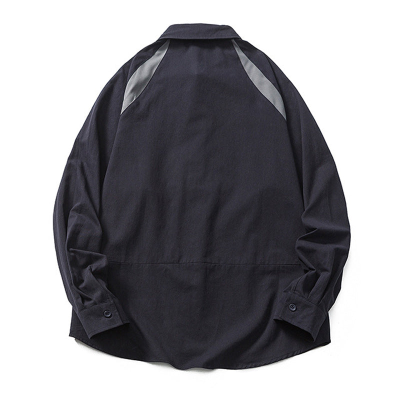 Fashionable Navy Long Sleeve Shirt