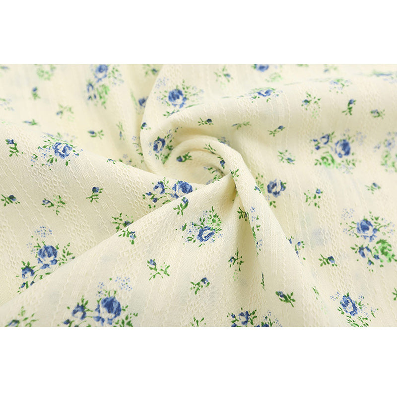 Hawaiian floral print short-sleeved aloha shirt
