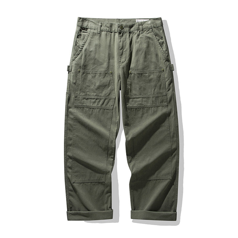 Piqué canvas multi-pocket work pants