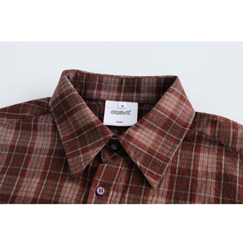 Classic check work short sleeve shirt