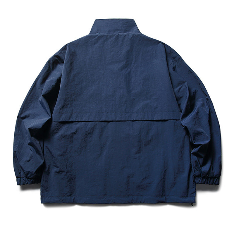Reversible Retro Zipper Work Jacket