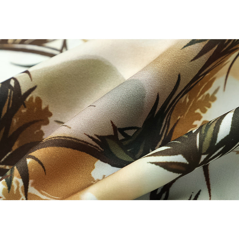 Hawaiian print short-sleeved shirt