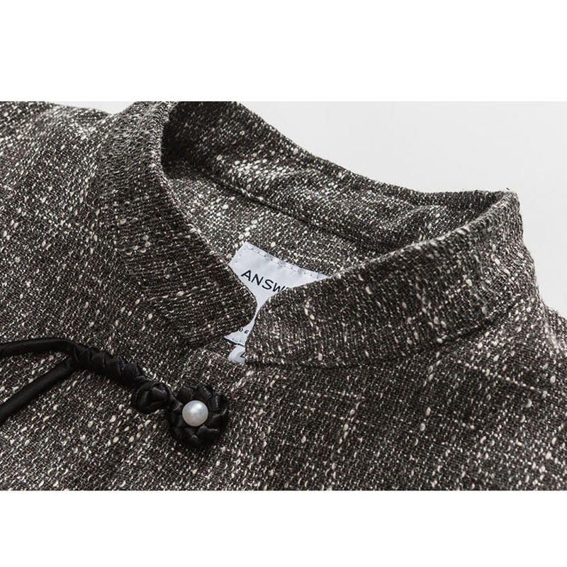 Switch stand collar coat zipper loose men's jacket