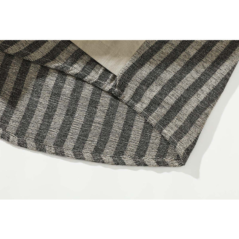 Striped faux layered vest shirt