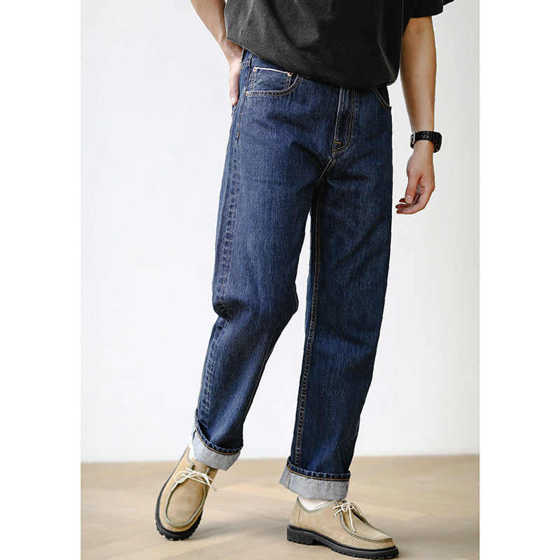 American Retro Straight Denim Pants