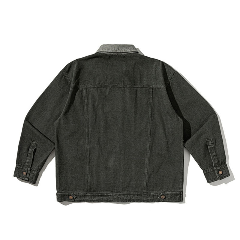 vintage無地ウオッシュ加工ジャケット
