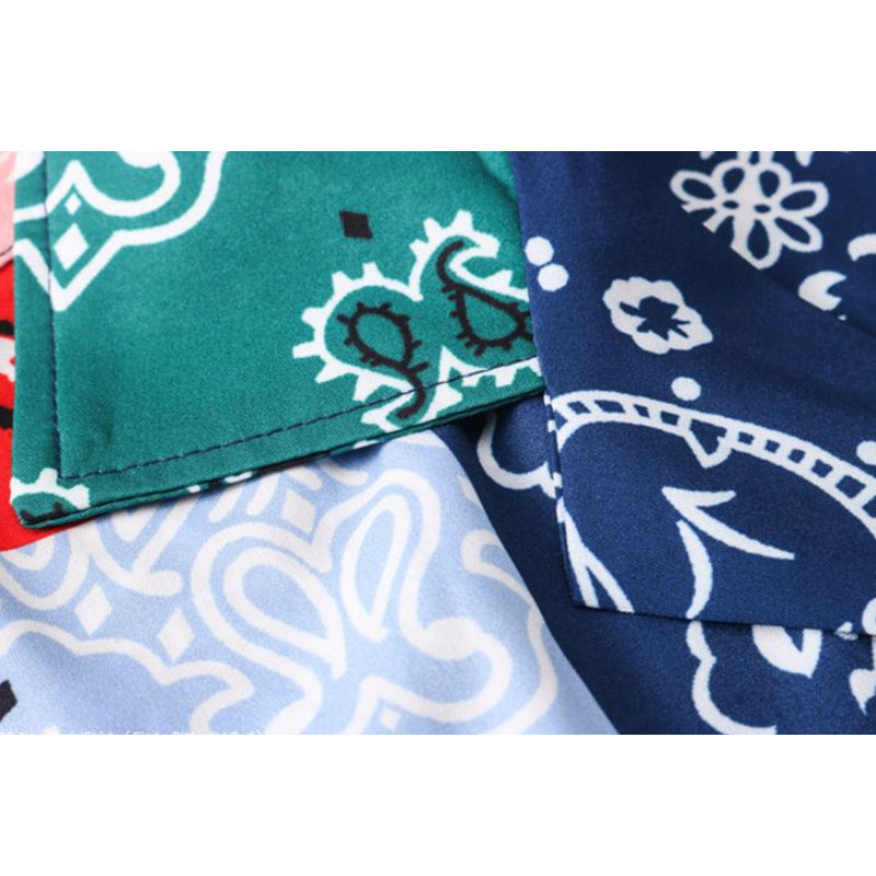 New for summer: ethnic print short-sleeved shirt