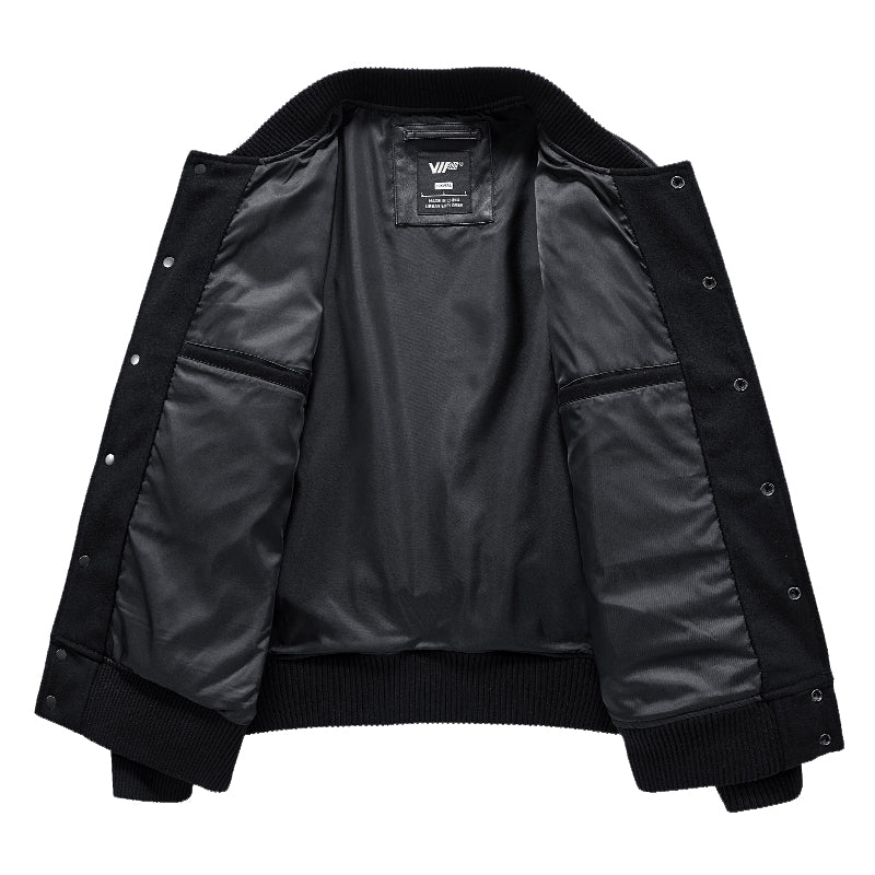 "Ninja darts" pattern embroidery Wool blend function award jacket