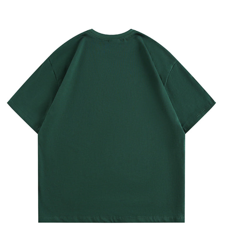 Crew neck fish print short sleeve T-shirt