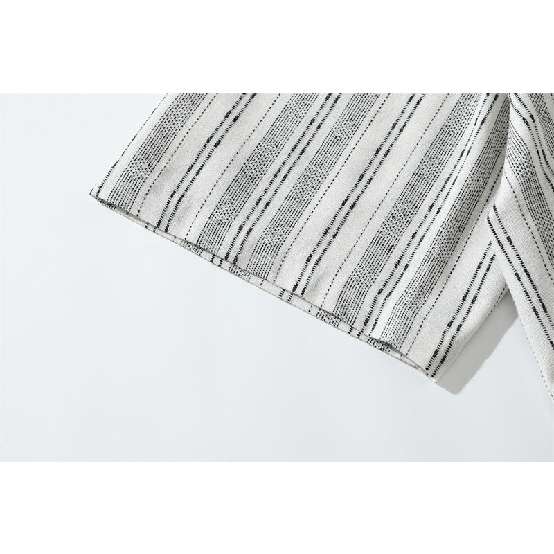 Fashion striped short sleeve shirt