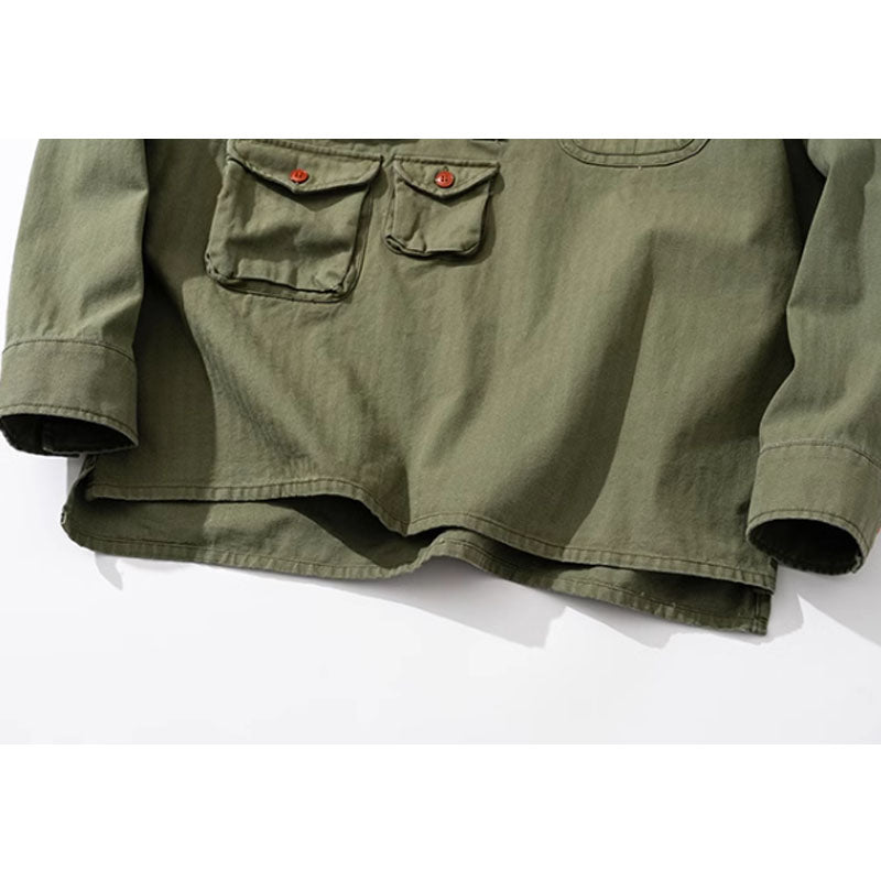 m51 light jacketプルオーバー多ポケットシャツ