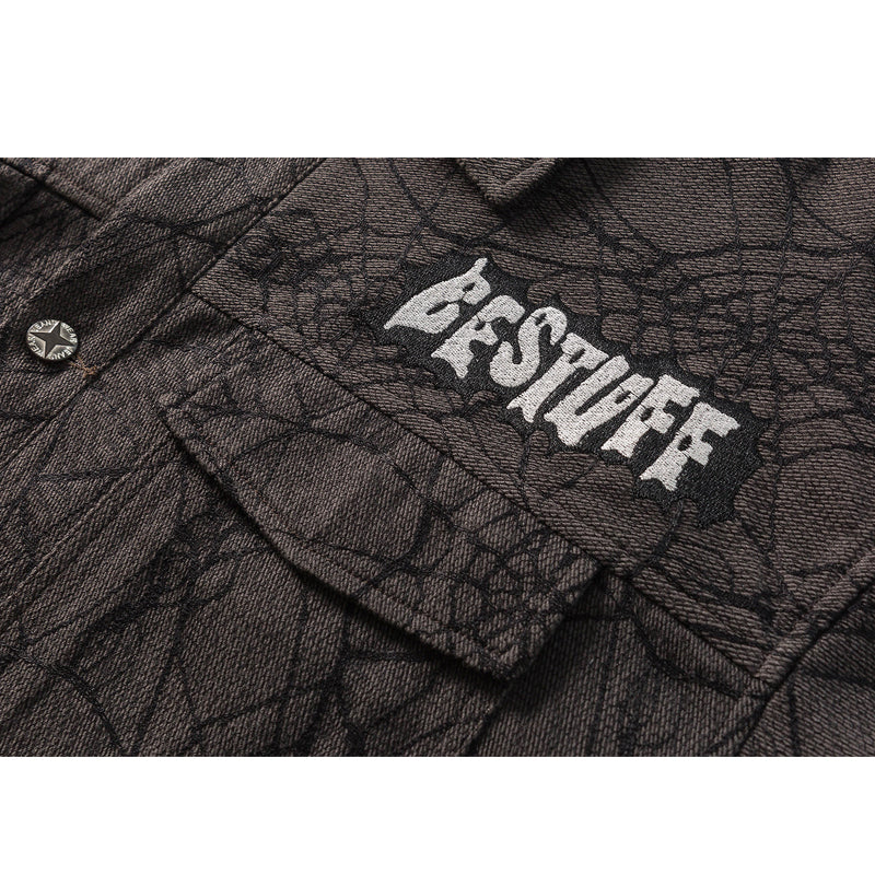 Retro Plush Eye Loose Fit Jacket with Detachable Eyes