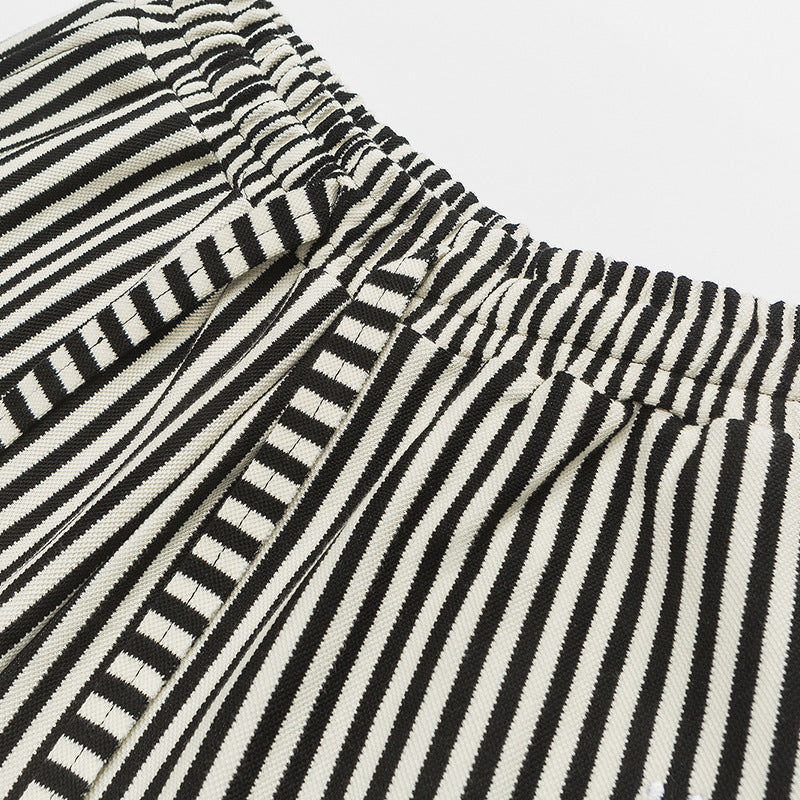 New Summer Striped Knit Shorts